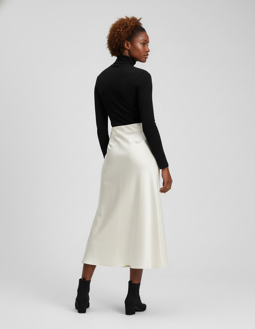 Jupe Blanche En Satin