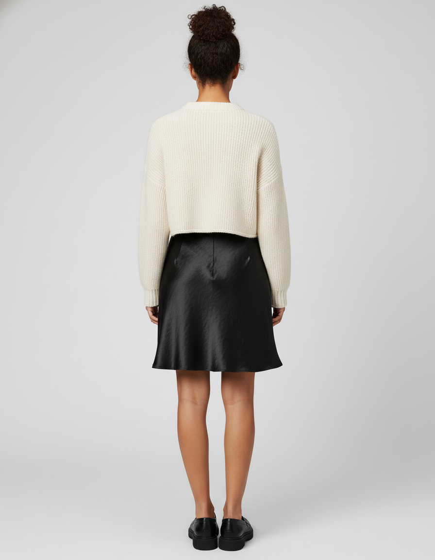 Jupe Satin Froissée