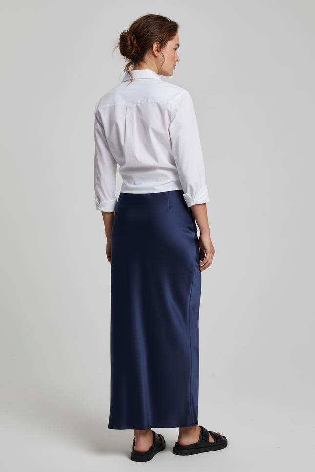 Jupe Longue En Satin Grande Taille