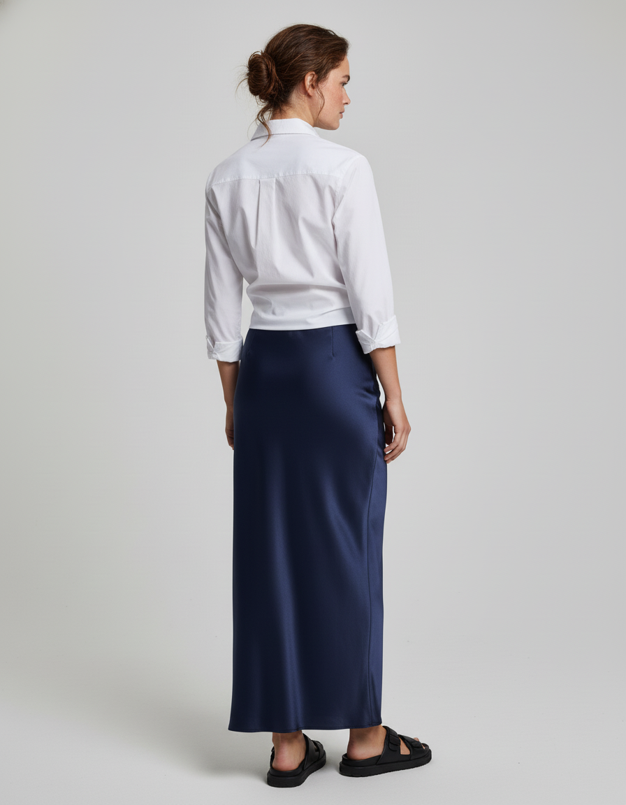 Jupe Longue En Satin Grande Taille