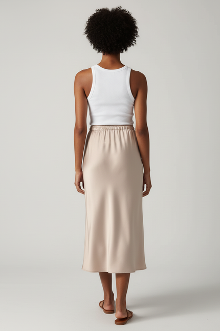 Jupe Satin Avec Noeud