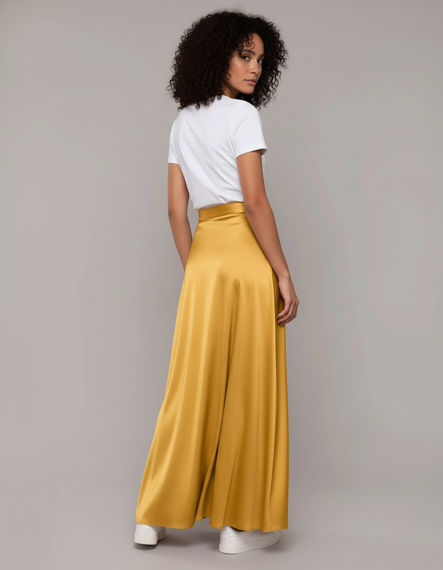 Jupe Jaune Satin