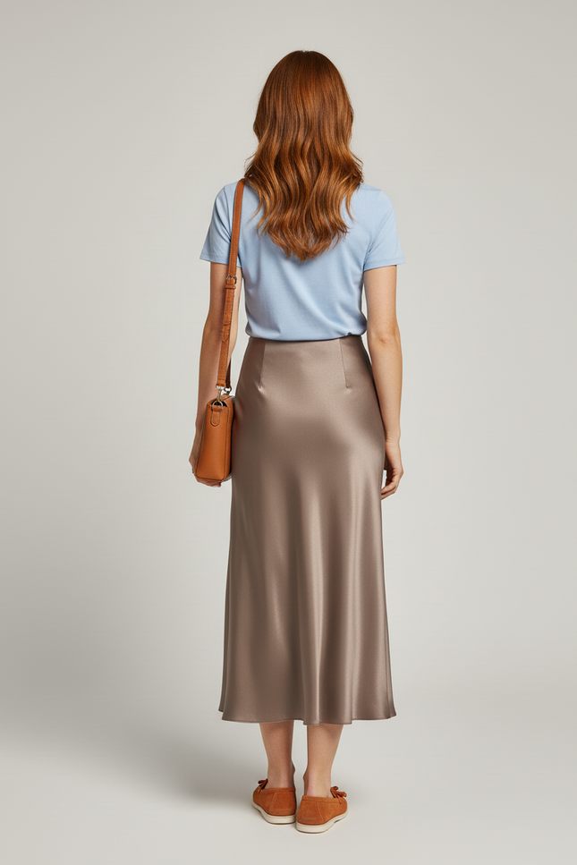 Jupe Satin Bronze