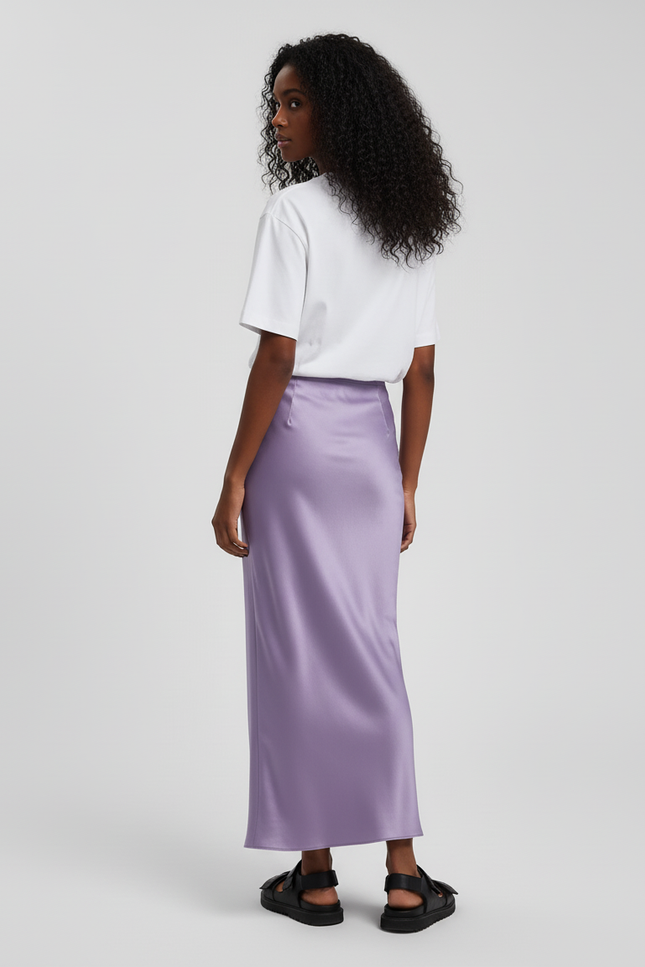 Jupe Lavande En Satin