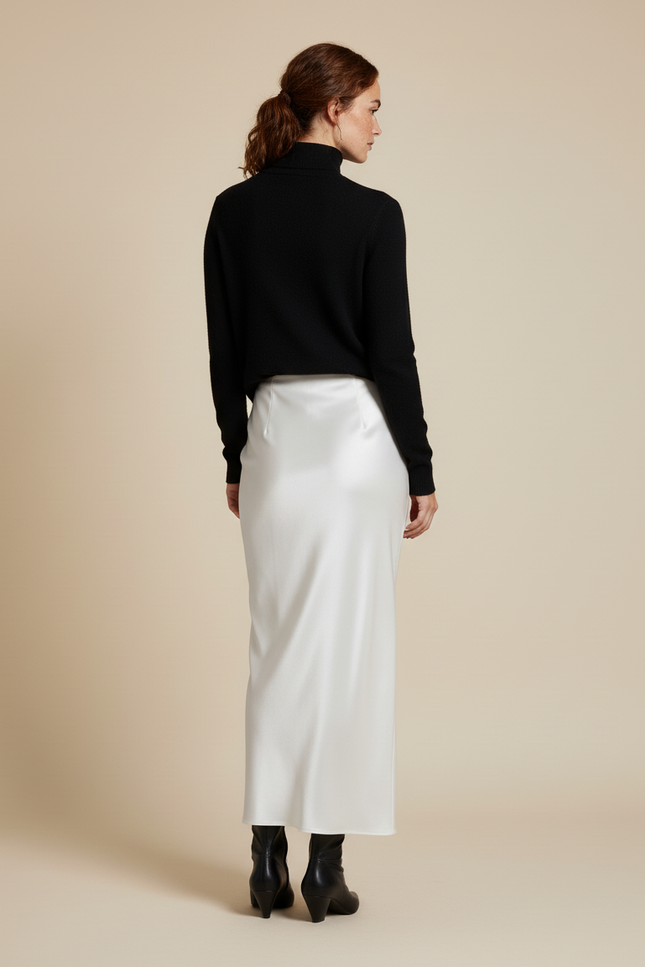 Jupe Longue Blanche Satin