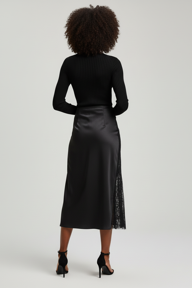 Jupe Cache Coeur Satiné