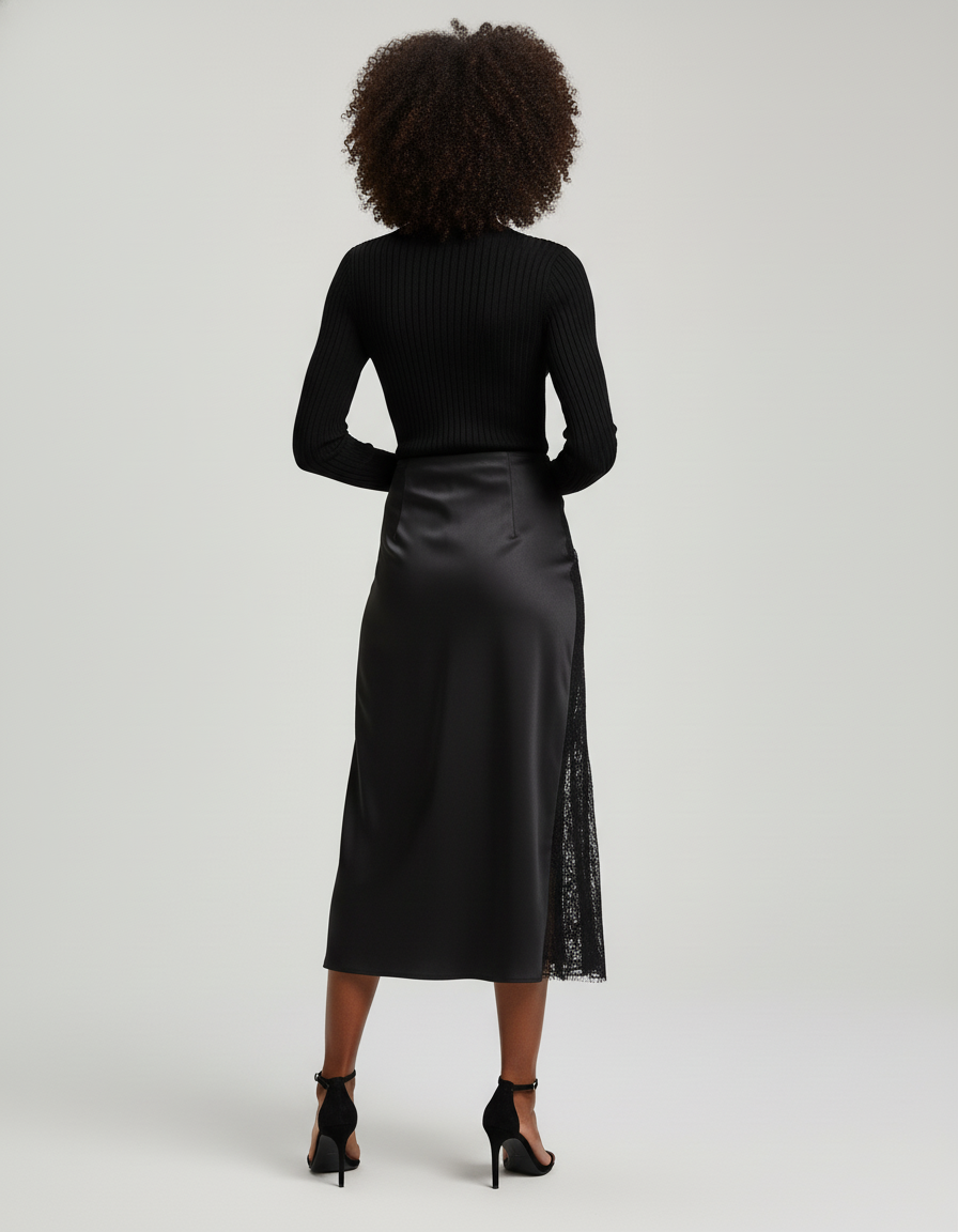 Jupe Cache Coeur Satiné