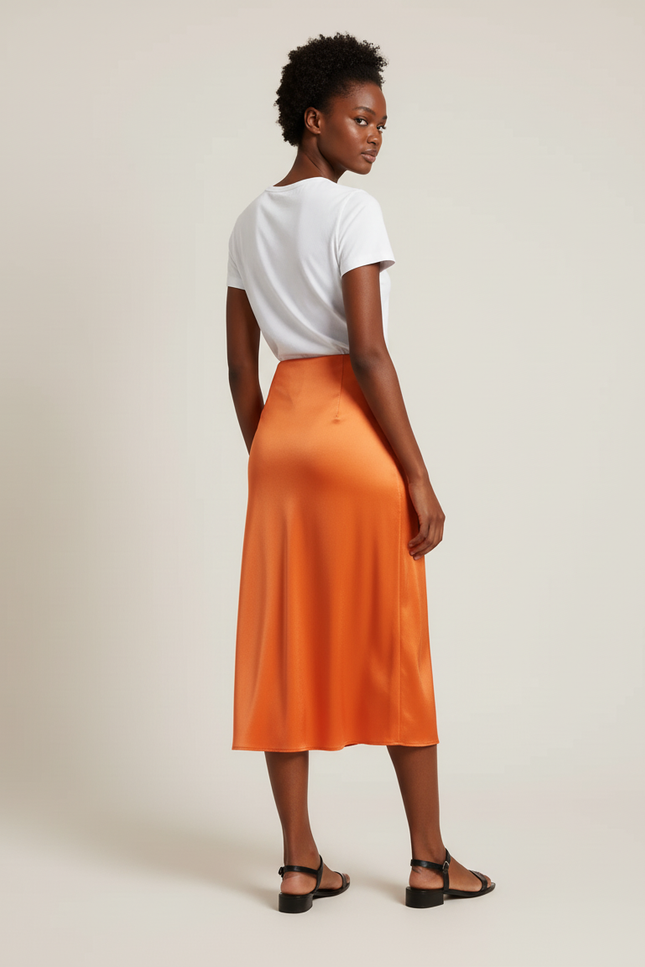 Jupe Satin Orange