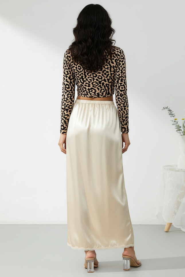 Jupe En Satin Asiatique