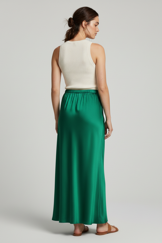 Jupe Verte Satin