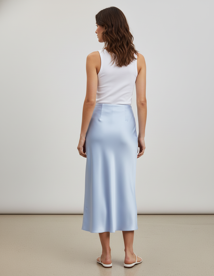 Jupe Midi En Satin