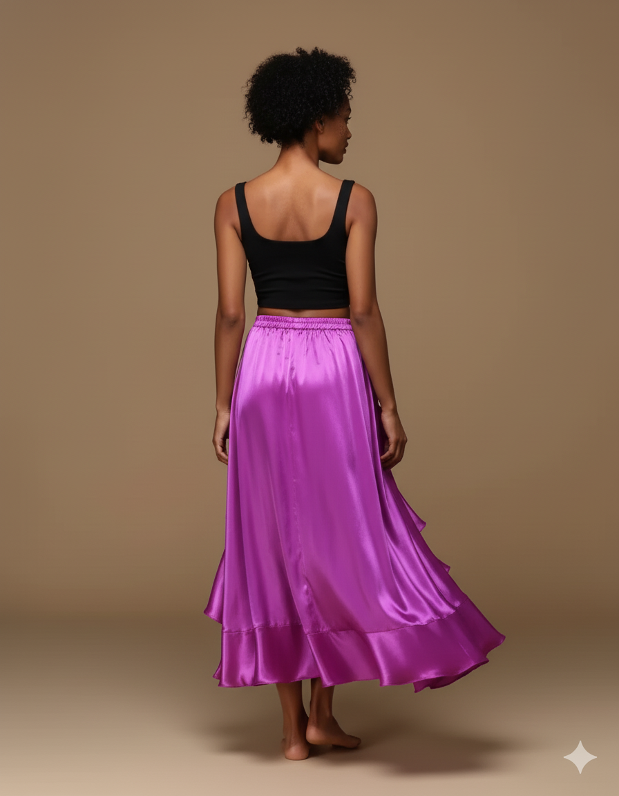 Jupes Flamenco En Satin