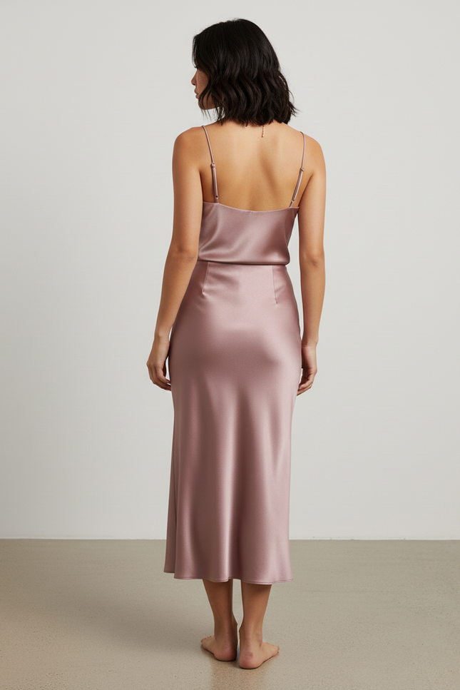 Jupe Satinée Style Asiatique