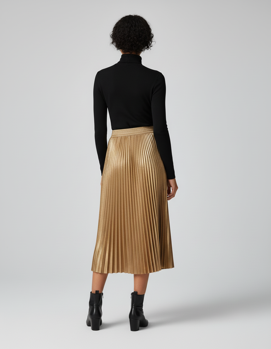 Jupe Satin Plissée