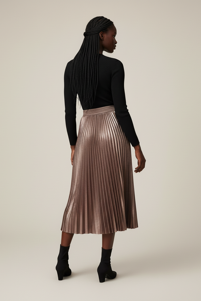 Jupe Plissée En Satin