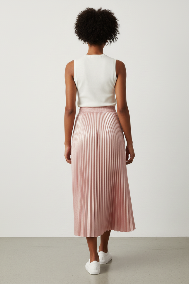 Jupe Plissée Satinée