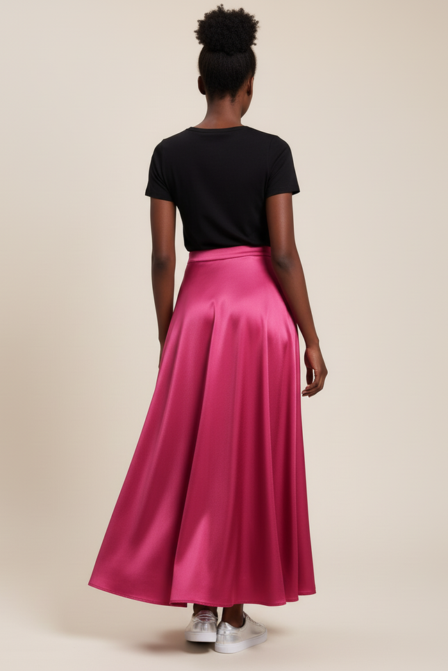 Jupe Satinée Longue