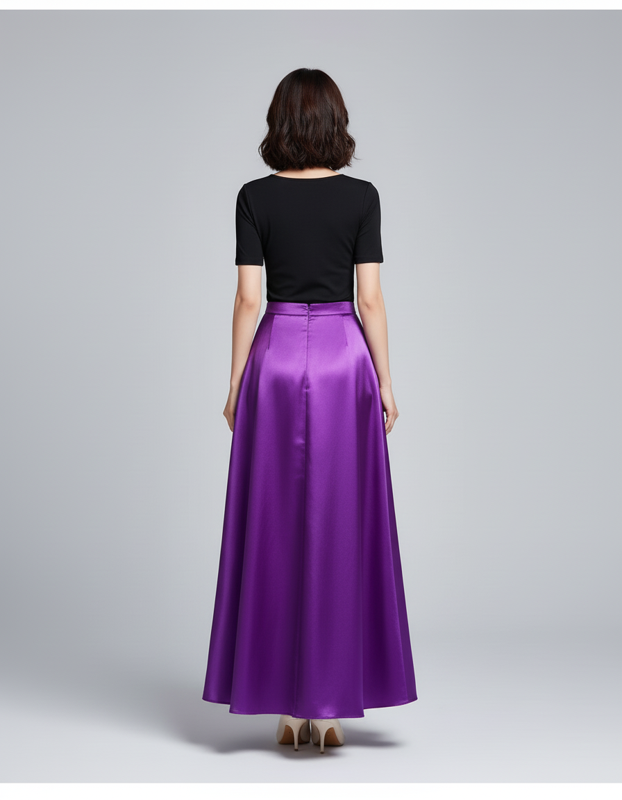 Jupe Satin Violet