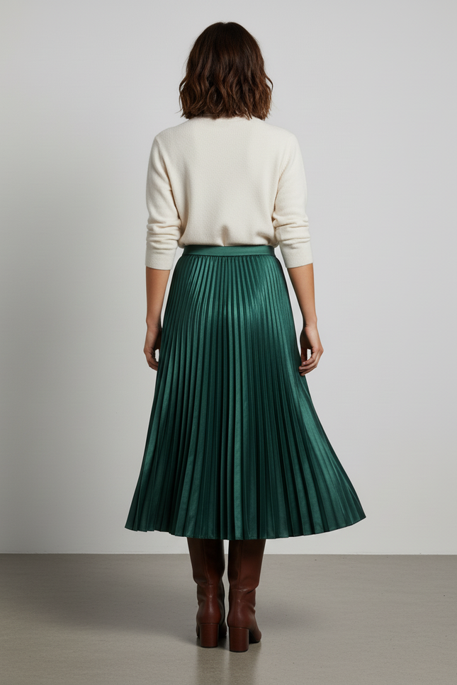 Jupe Plissee Effet Satine