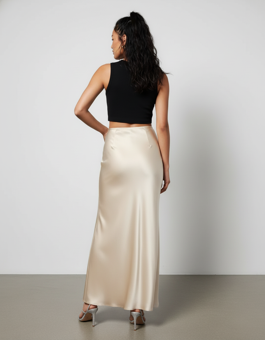 Jupe Longue Coupe Sirène Satin