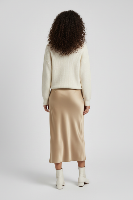 Jupe Beige Satin