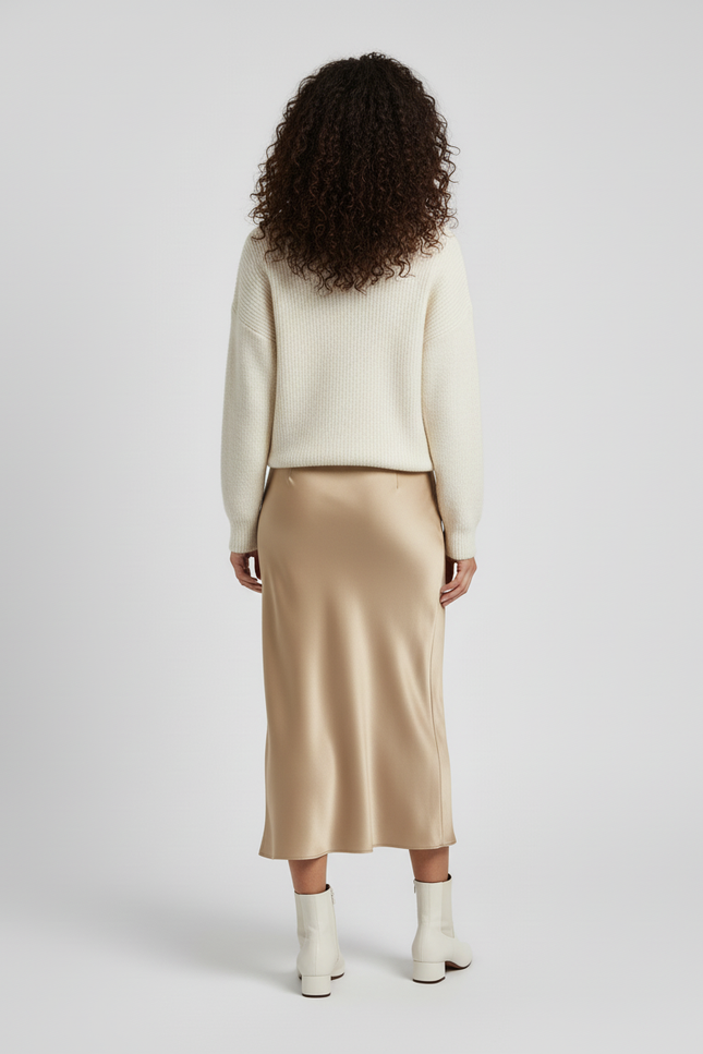 Jupe Beige Satin