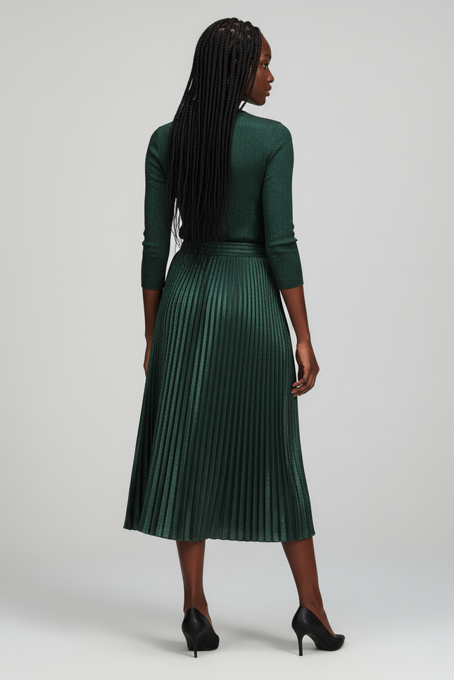 Jupe Satin Vert Emeraude