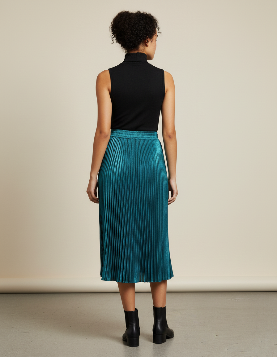 Jupe Satin Turquoise
