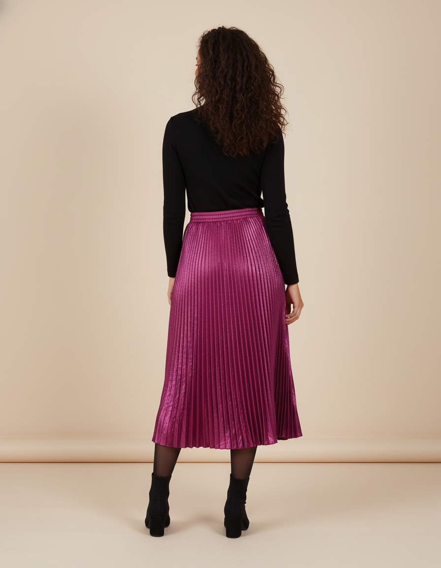 Jupe Satin Fuchsia