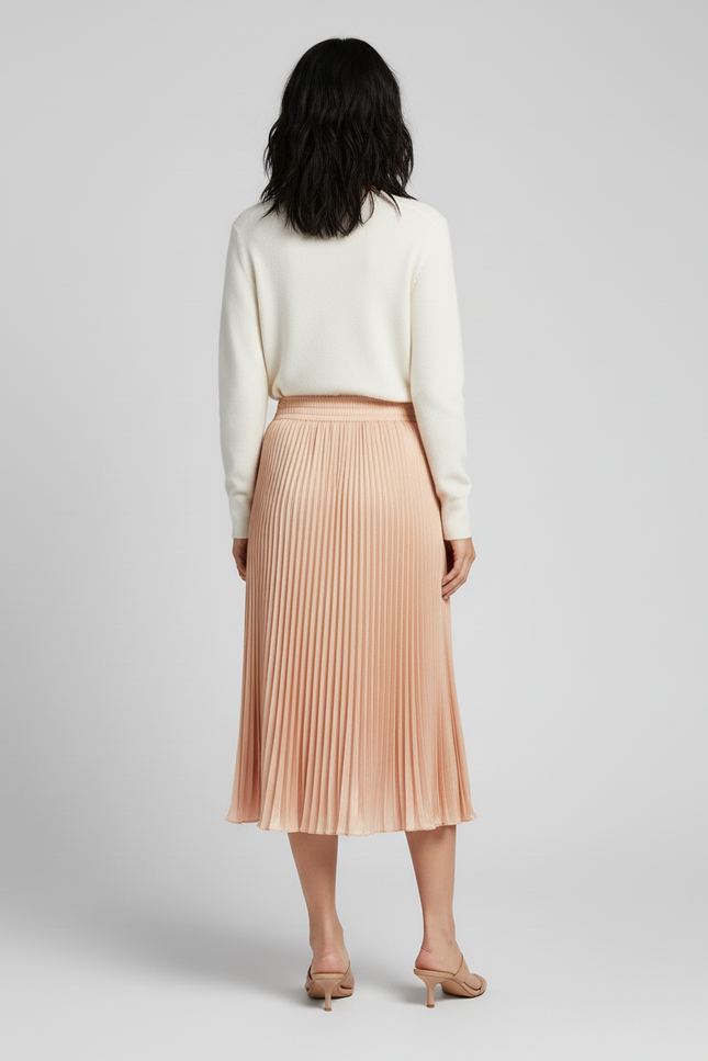 Jupe Satin Rose Poudré