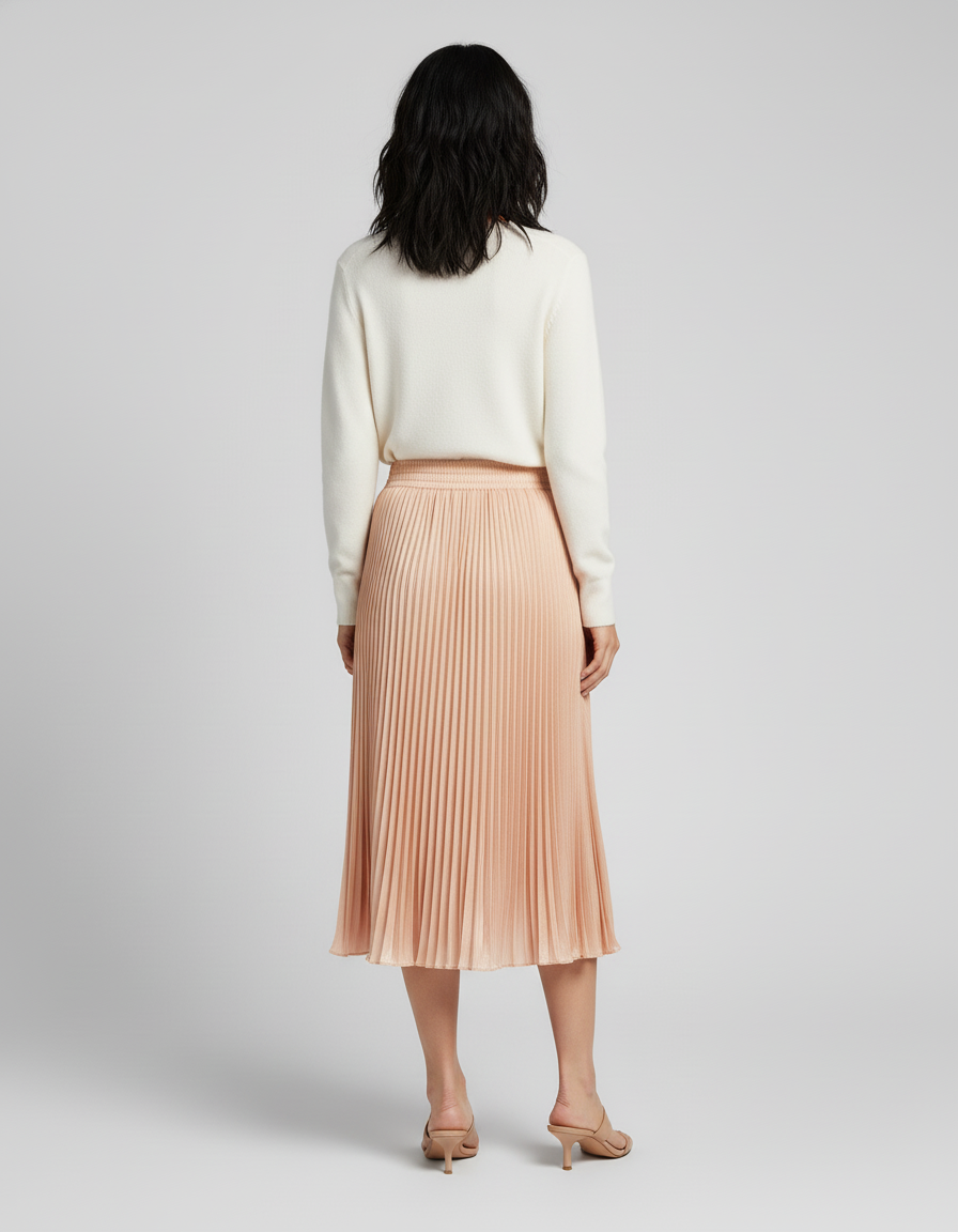 Jupe Satin Rose Poudré