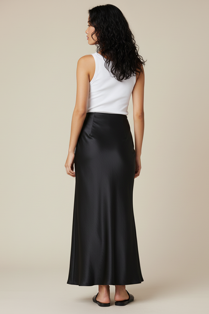 Jupe Longue Cloche Satin