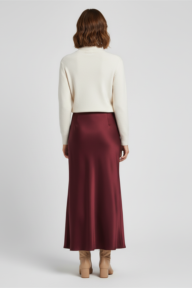 Jupe Longue Satin Duchesse