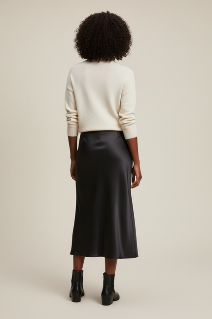 Jupe Longue Satin Hiver