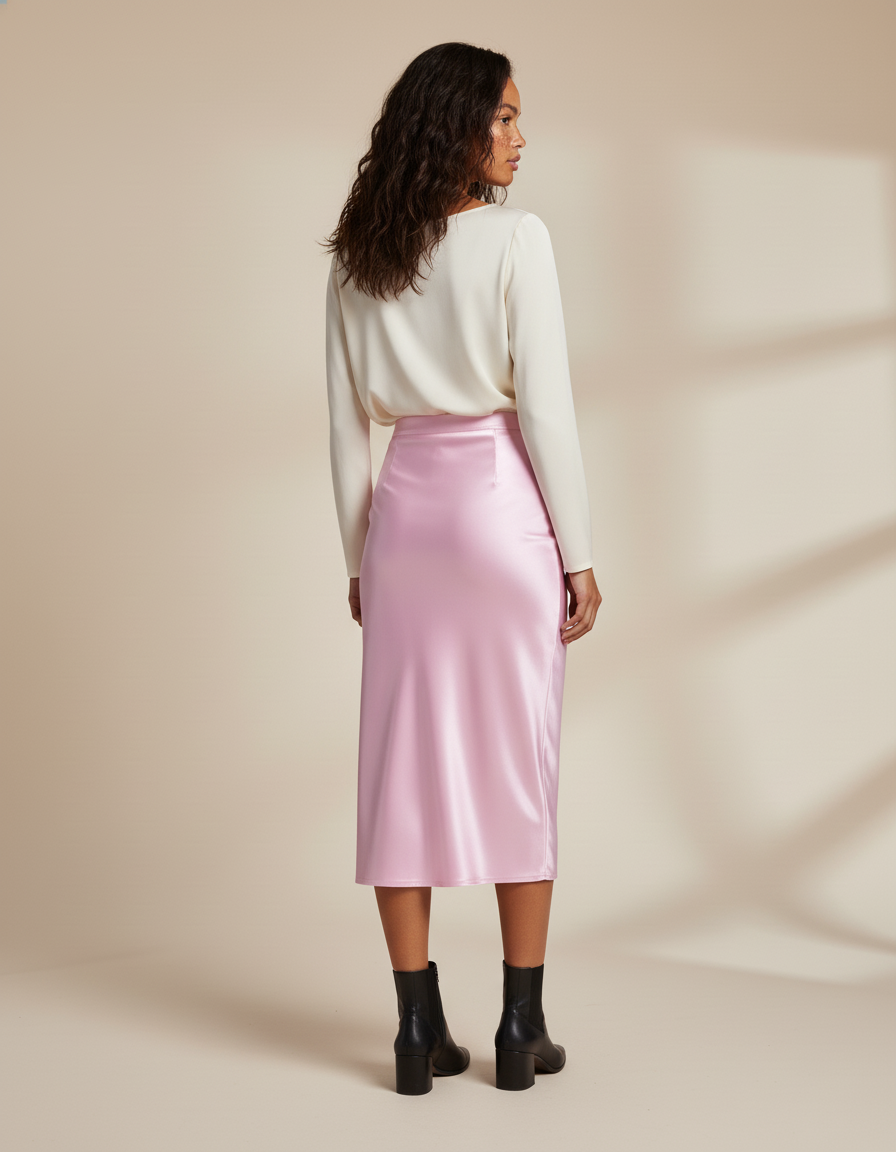 Jupe Satin Soie Moulante