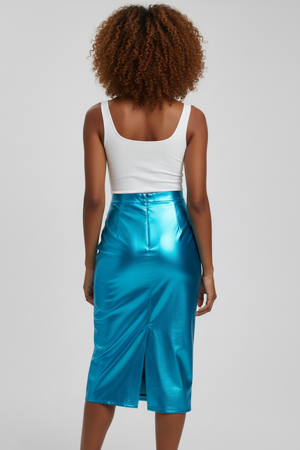 Jupe Turquoise En Satin