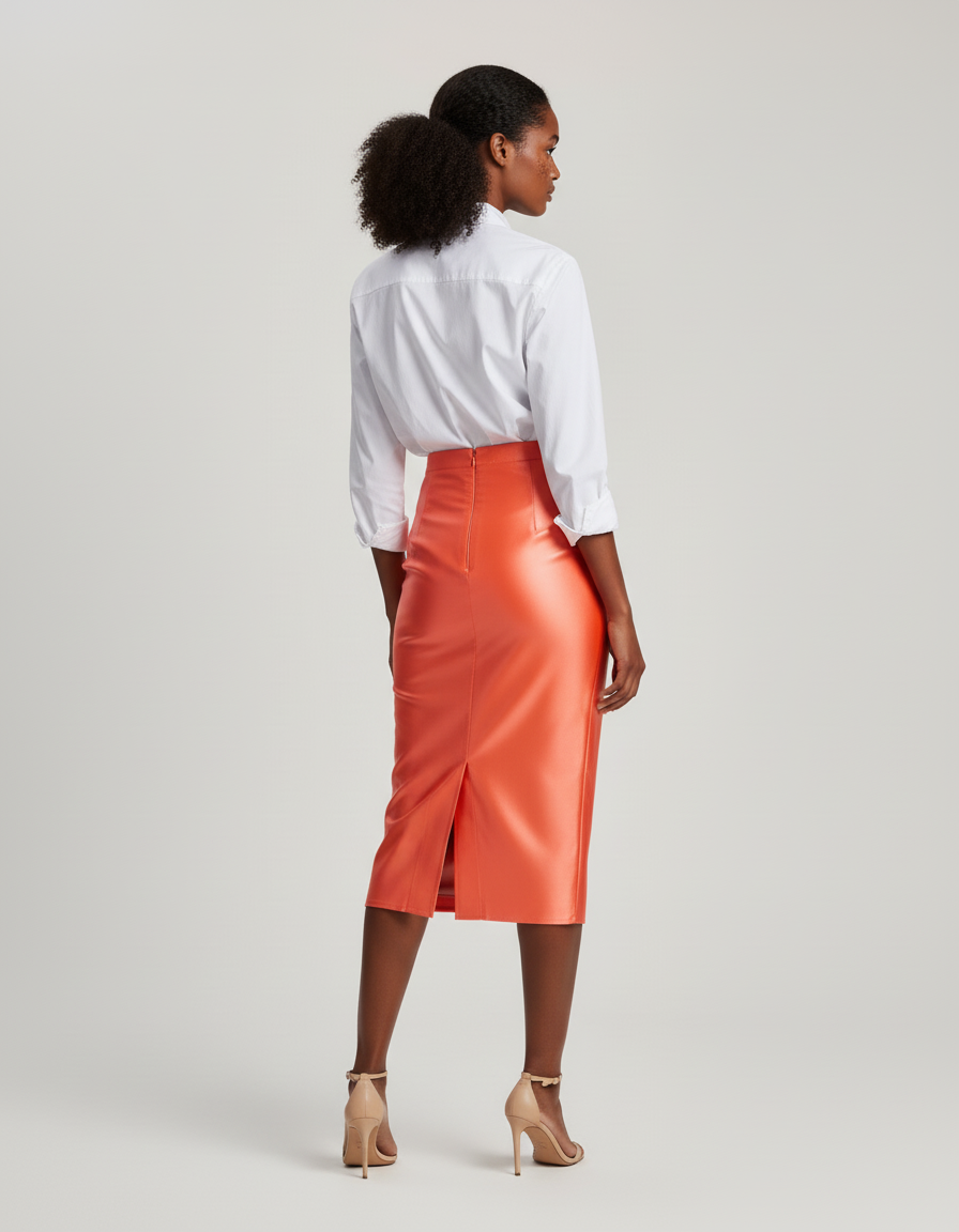 Jupe Crayon Satin