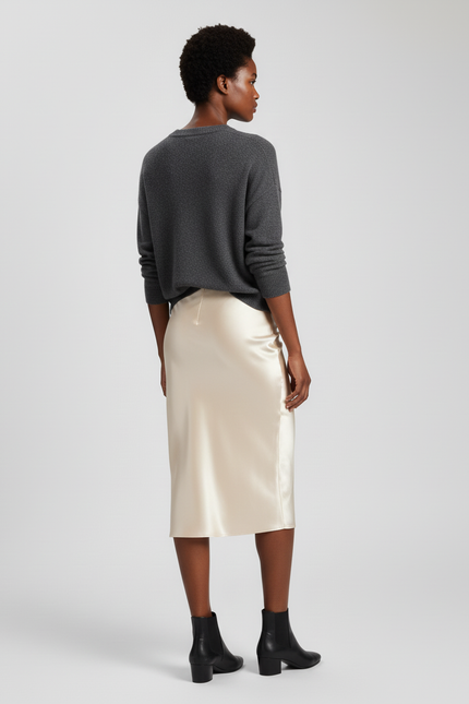 Jupe Satin Genoux