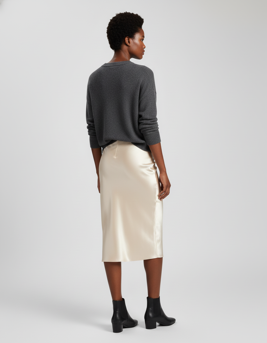 Jupe Satin Genoux