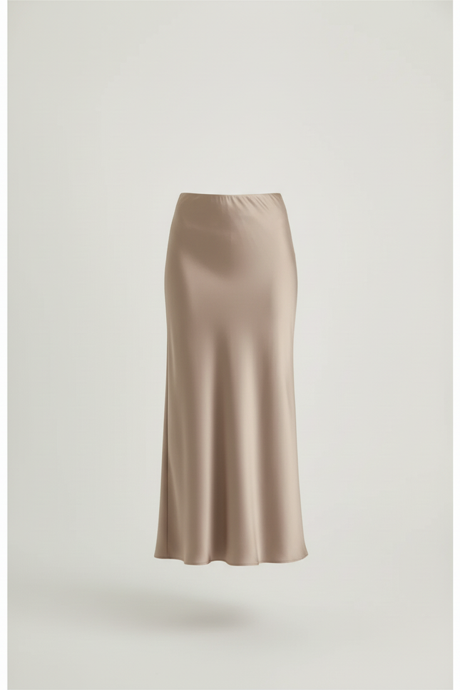 Jupe Satin Taupe