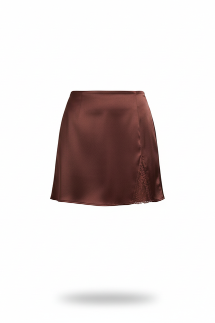 Jupe Satin Avec Fente