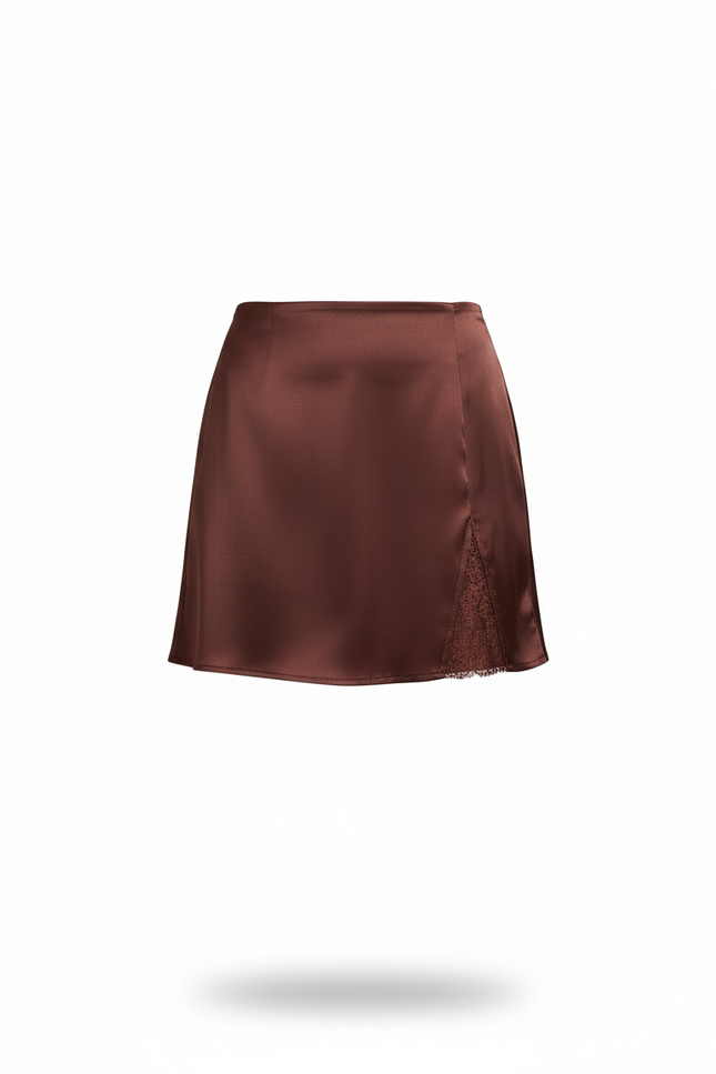 Jupe Satin Avec Fente