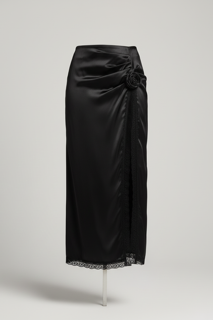 Jupe Satin Fendue