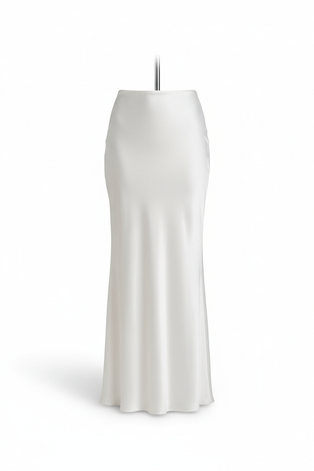 Jupe Longue Satin Fluide Mariage