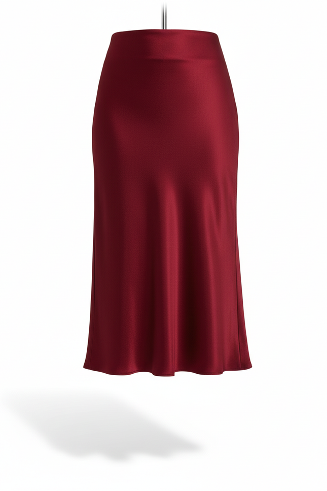 Jupe Satin Royal Bordeau