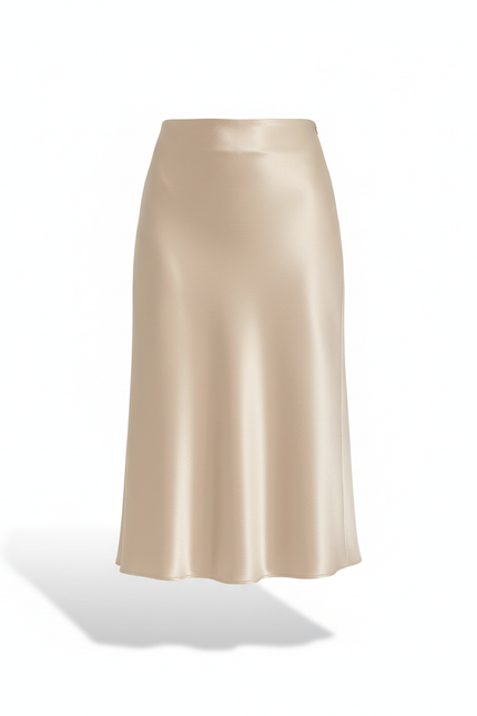 Jupe Droite Genoux Satin