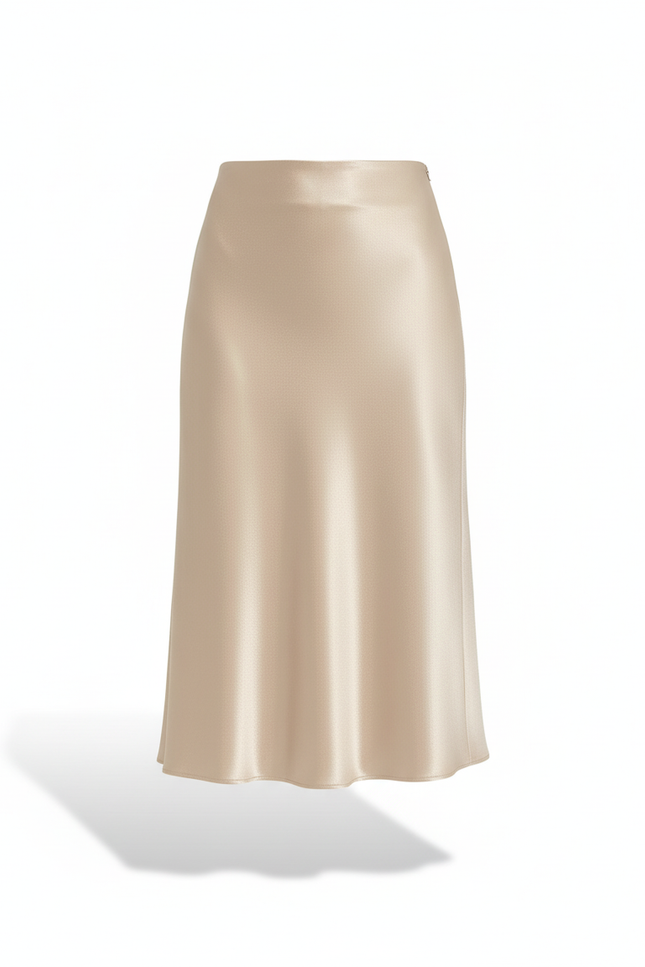 Jupe Droite Genoux Satin