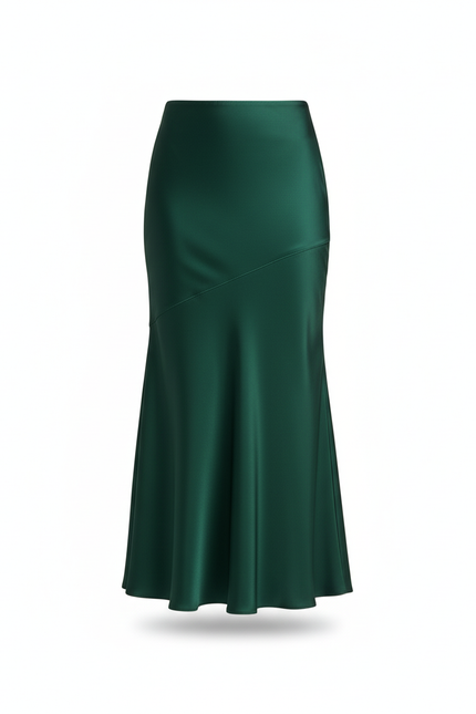 Jupe Satinée Vert Bouteille