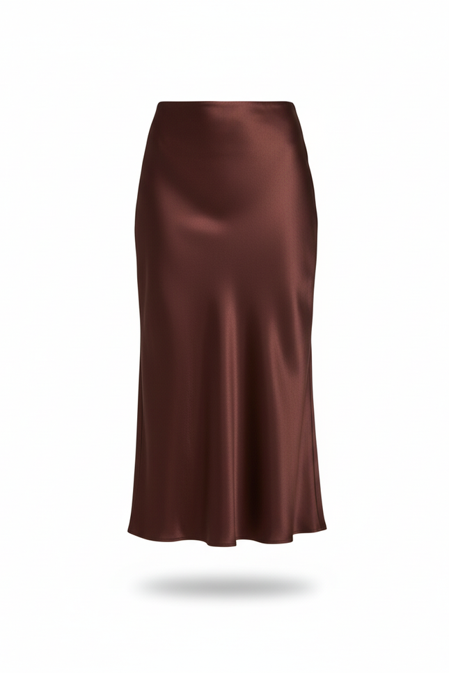 Jupe Longue Cigarette Satin