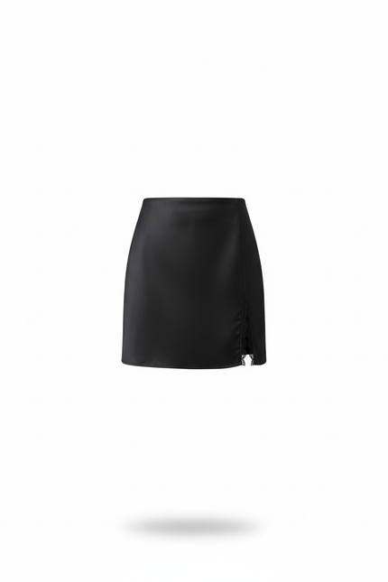 Jupe En Satin Fendue